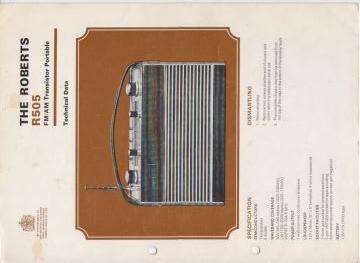Roberts-R505(Mullard-LP1402 2 ;VHF Tuner module)-1974.Roberts.Radio preview